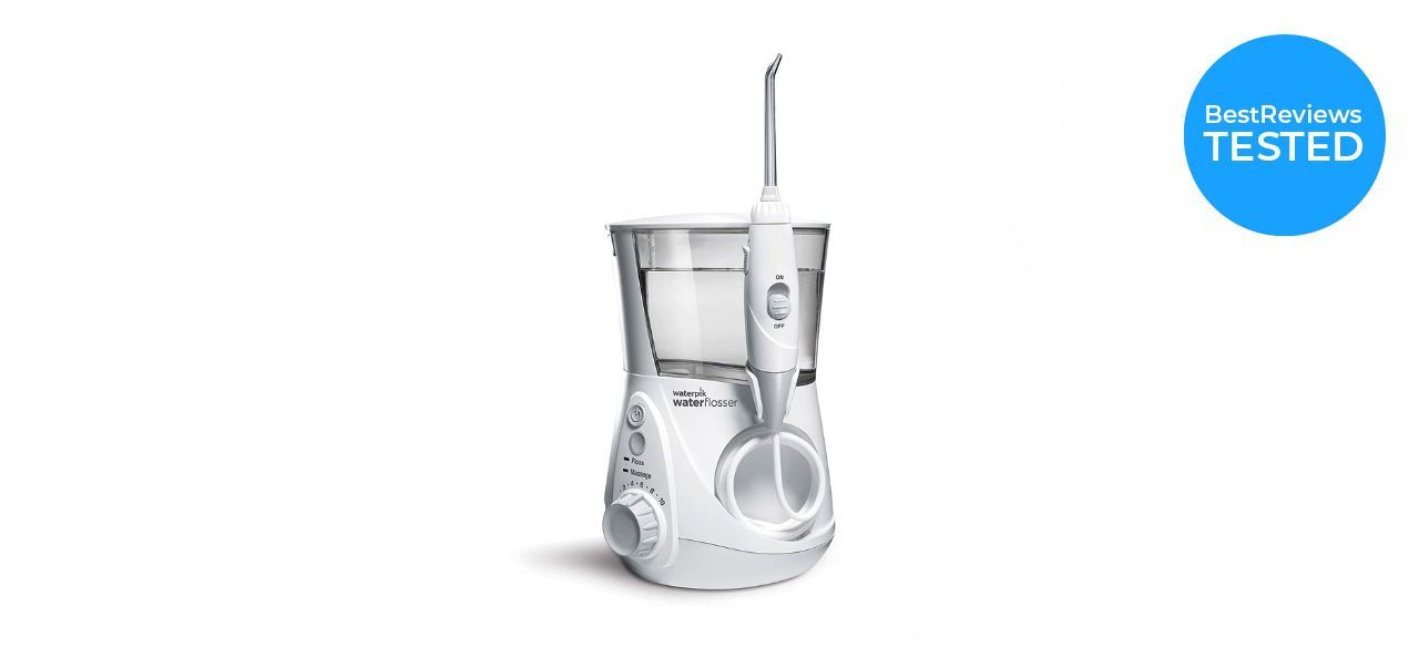 a white Waterpik Aquarius Water Flosser on a white background