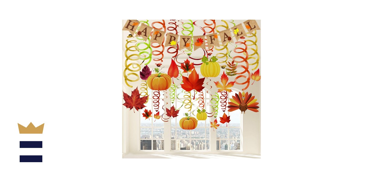 41 Pieces Thanksgiving Hanging Swirl Decorations 