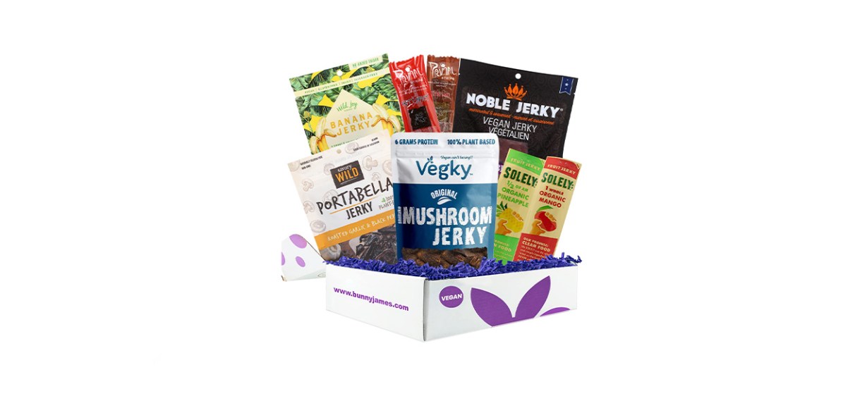 The Bunny James Store Vegan Jerky Sampler Gift Box