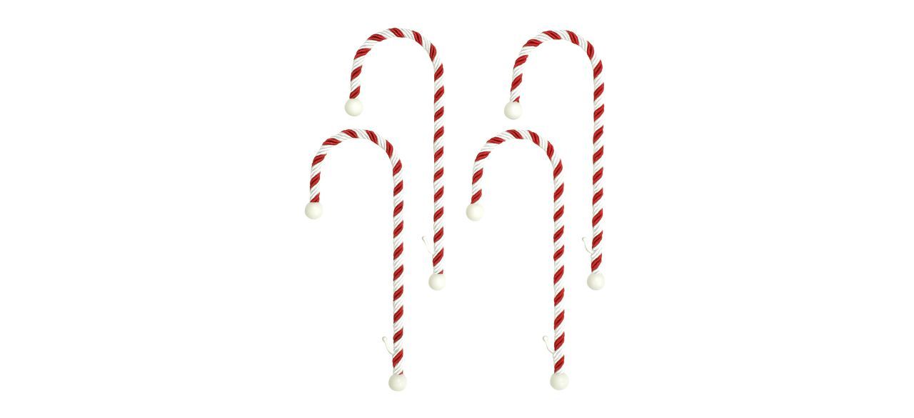 The Holiday Aisle Candy Cane Classic Rope Stocking Holder (Set of 4)