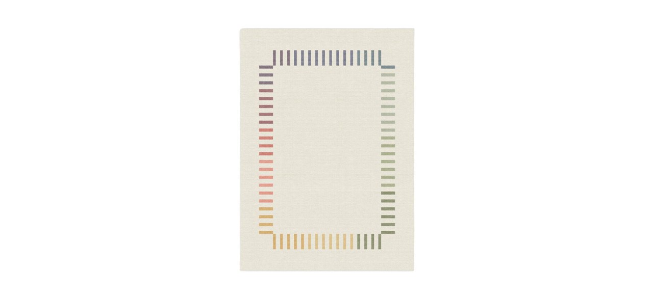 The Home Edit Marlowe Ivory Rainbow Rug on white background