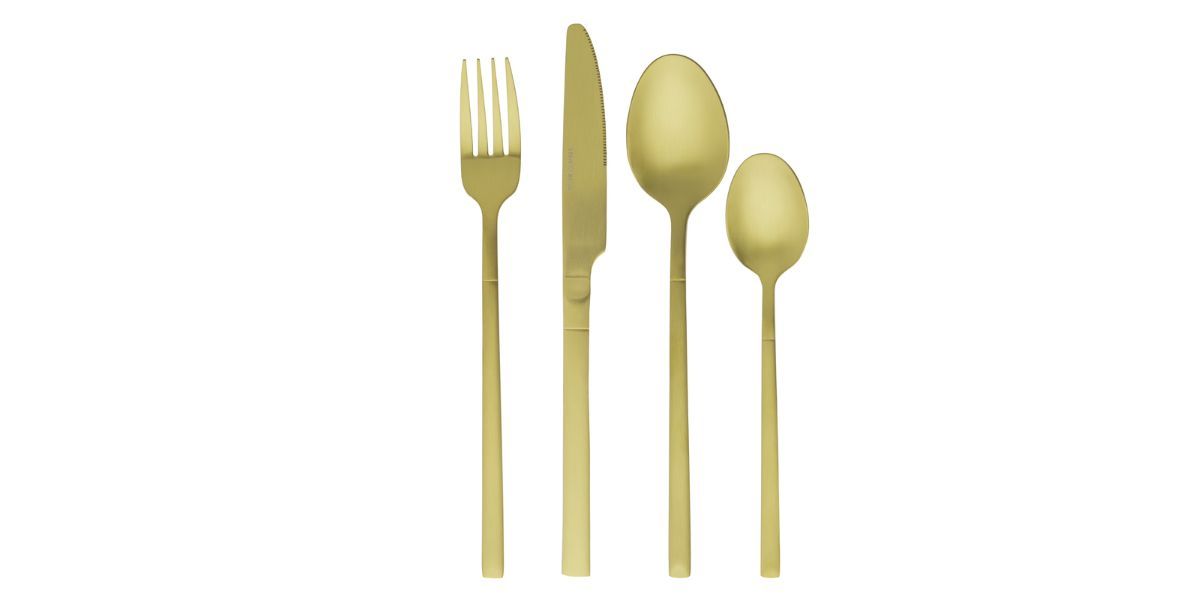 Thyme & Table Arden 16-Piece Gold Stainless Steel Flatware Set
