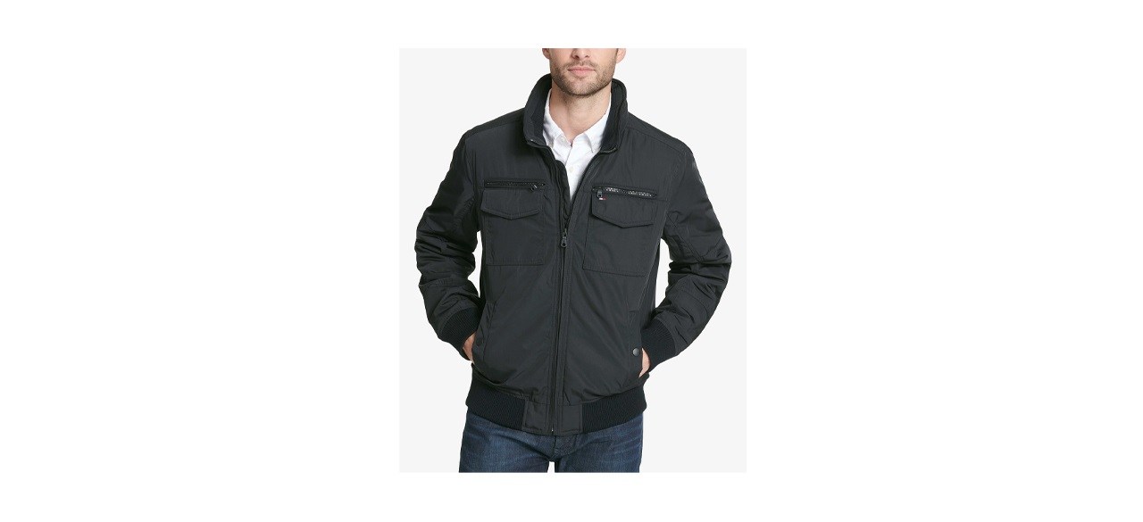 tommy hilfiger red blue and white jacket