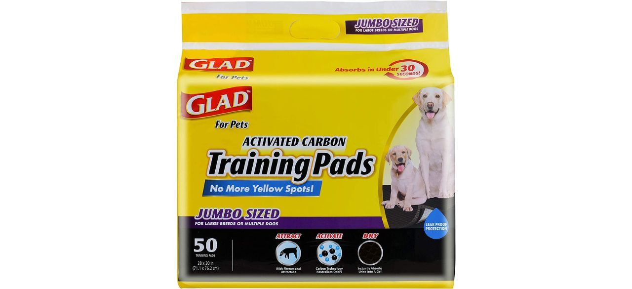 a box of Glad for Pets Activated Carbon Training Pads