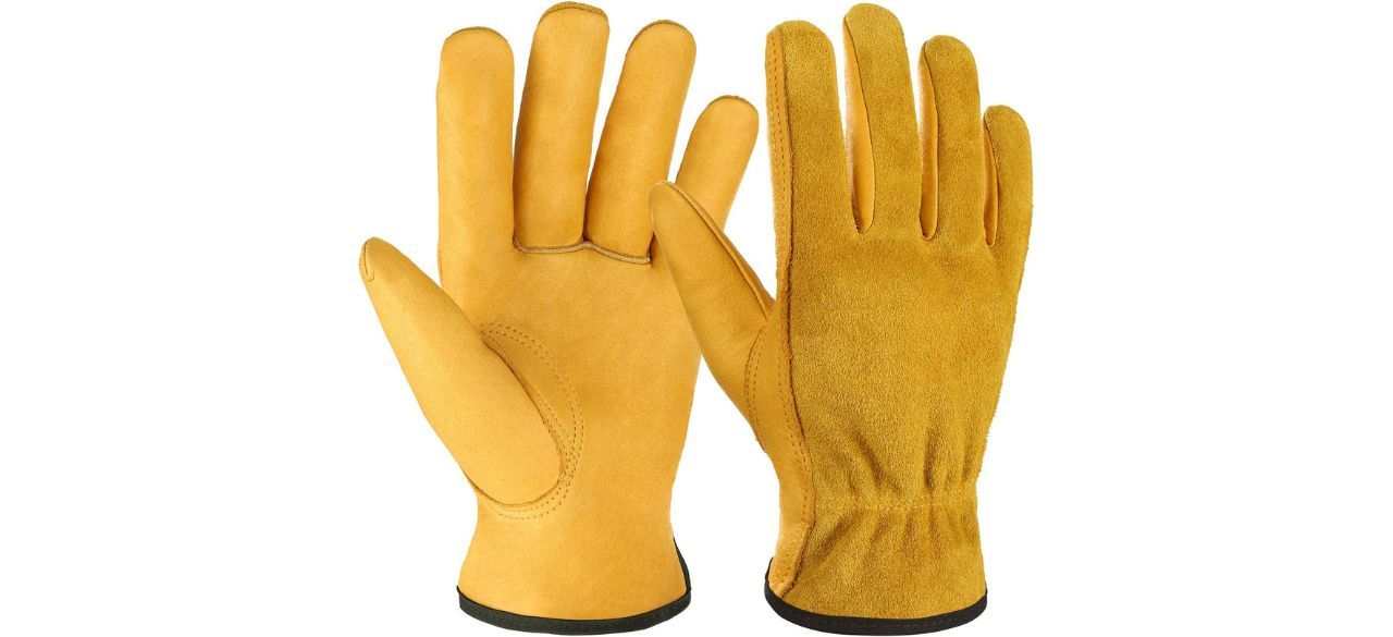 the OZERO Leather Work Gloves