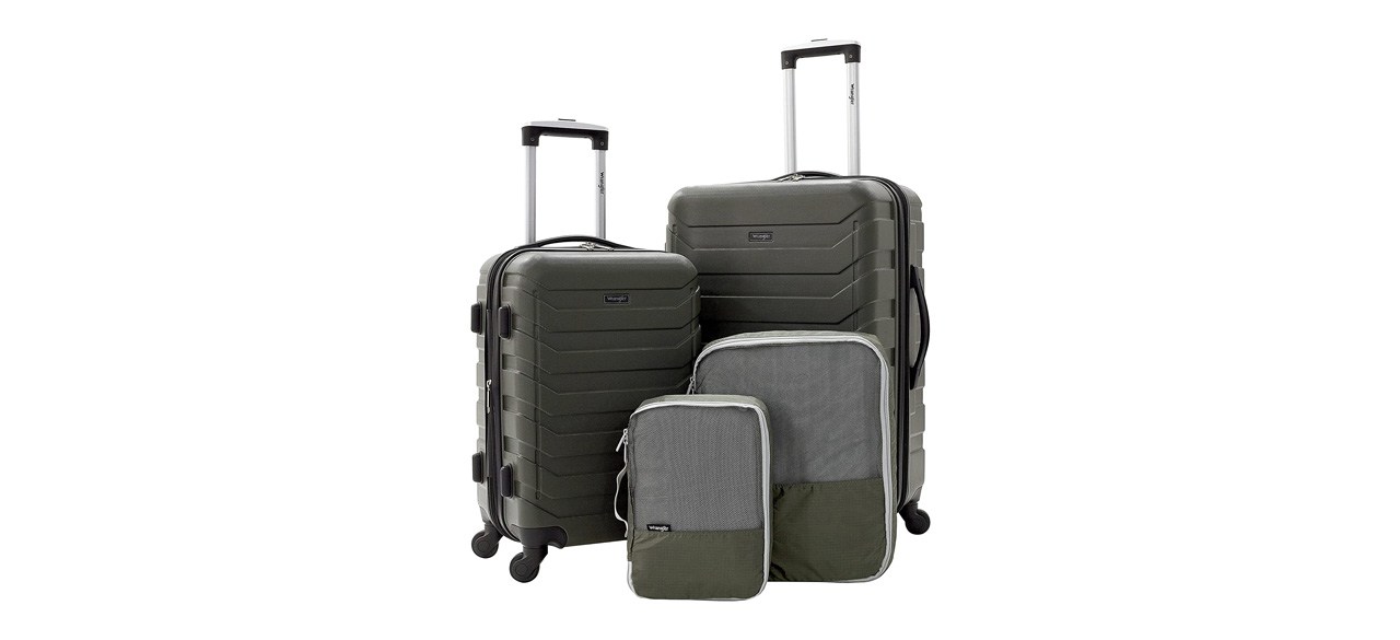 Best Wrangler 4-Piece Luggage and Packing Cubes Set