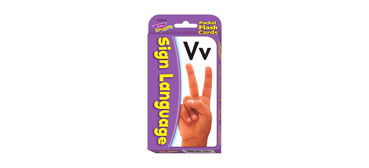 Trend Enterprises Sign Language Pocket Flash Cards