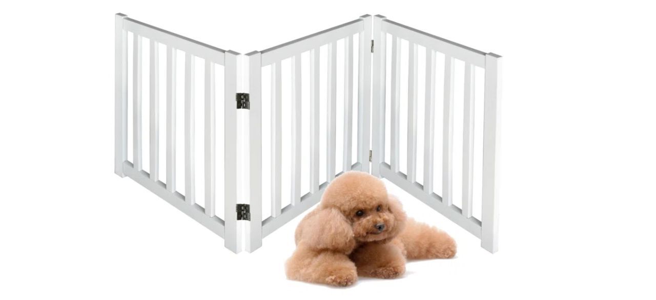 Tucker Murphy Pet Wooden Free Standing Pet Gate