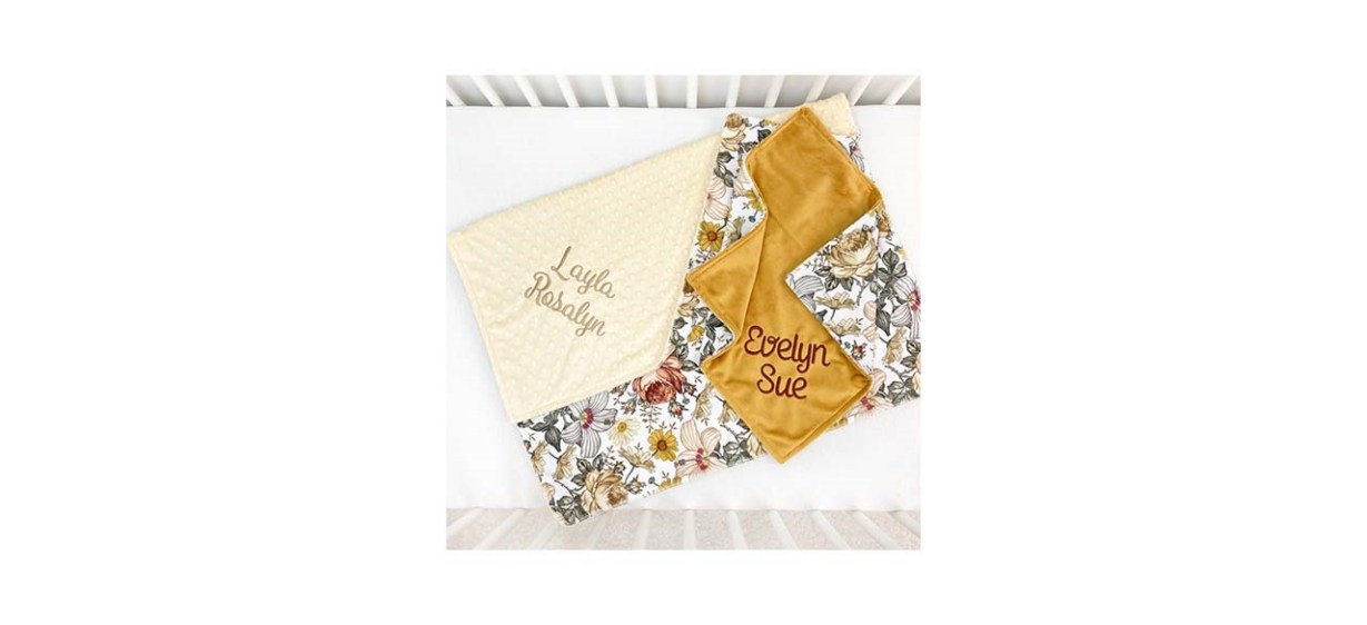 Two Bees Baby Boutique Minky Baby Blanket