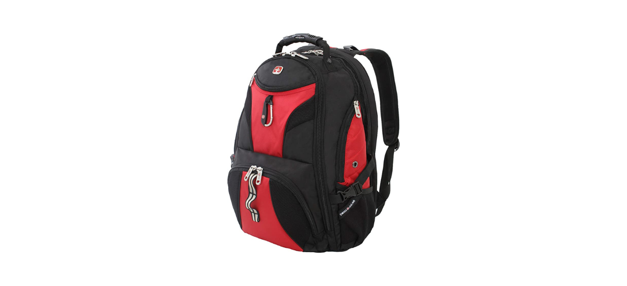 SwissGear 1900 Scansmart TSA 17-Inch Laptop Backpack, Black/Red