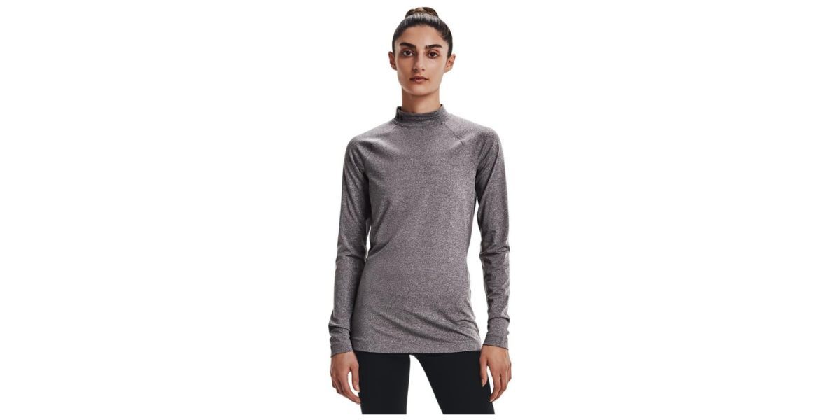 gray long sleeved women's shirt