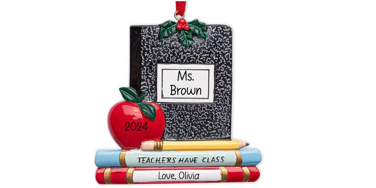 Personalized Best Teacher Ornament