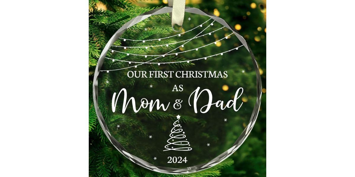  BSQUIELE Our First Christmas As Mom & Dad Ornament 2024