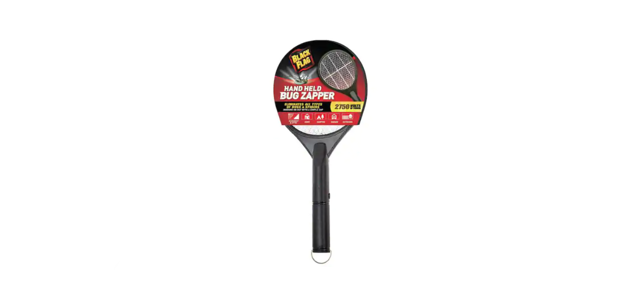 Portable Handheld Bug Zapper Insect Killer Racket, Black