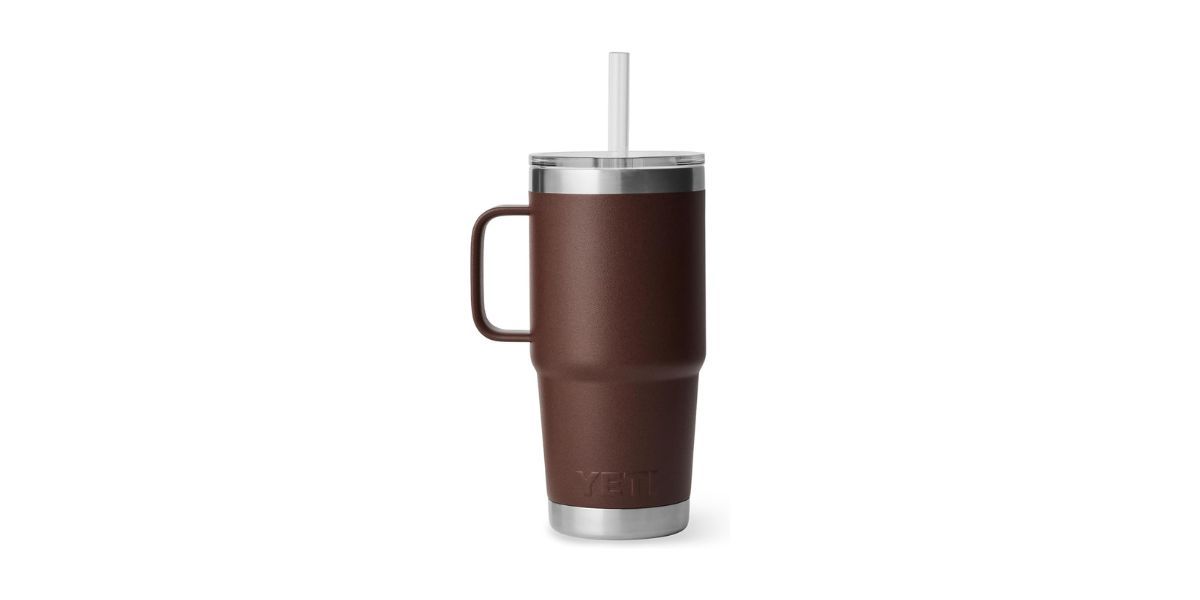 YETI Rambler 25-ounce Straw Mug in Wetlands Brown