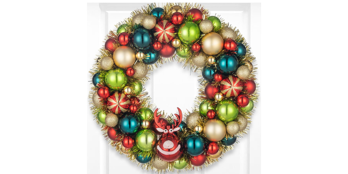 80 Pcs Christmas Ball Ornament Wreath