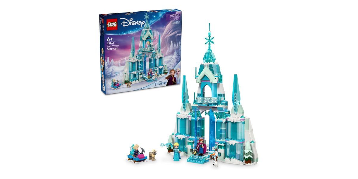 Elsa's Frozen palace built with LEGO