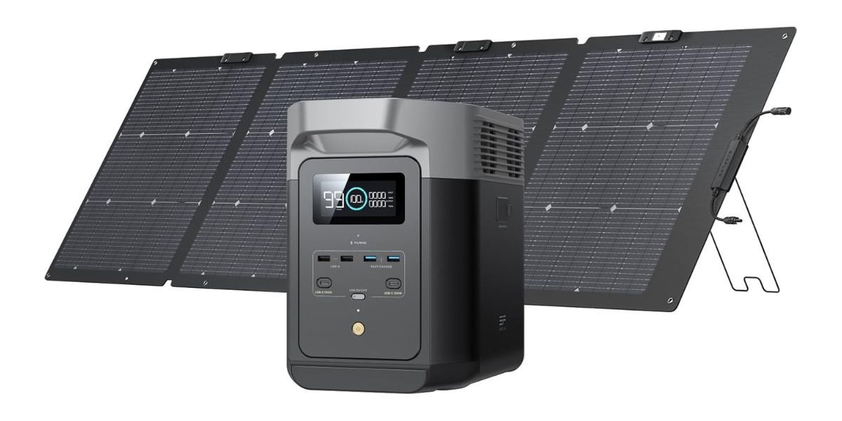 solar panel power station on white background