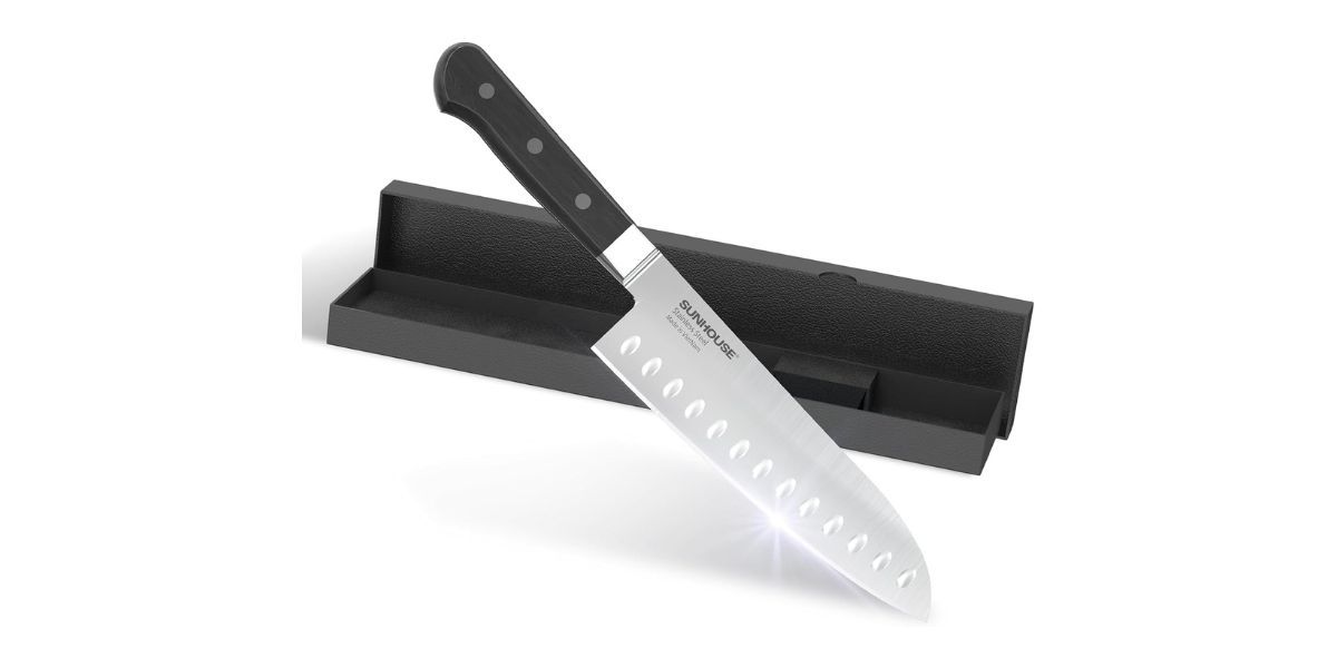 black and grey knife on white background