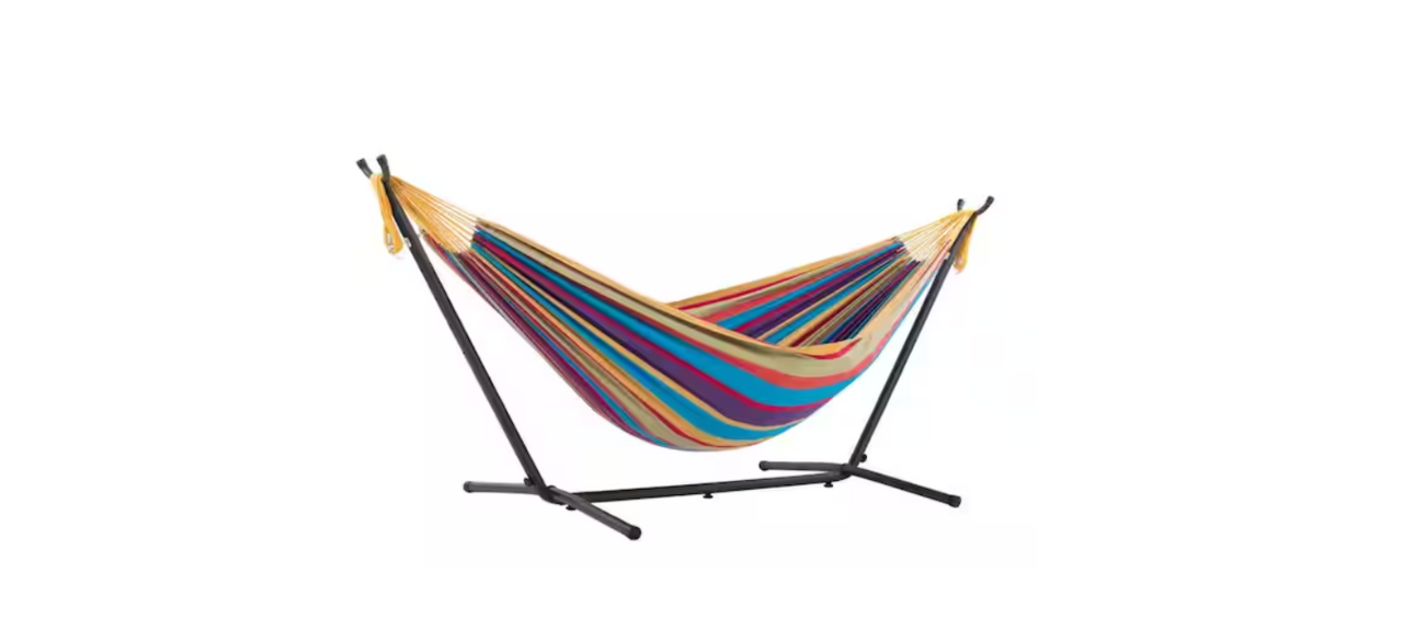 Vivere Double Cotton Hammock with Stand