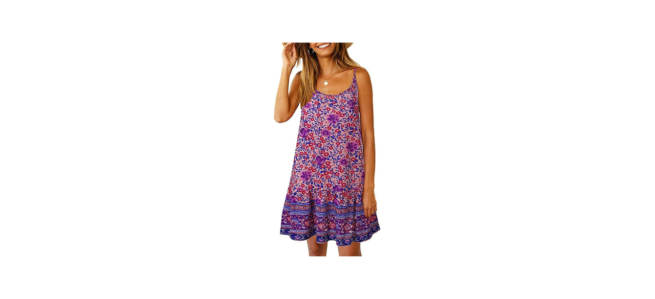 Qearal Boho Floral Summer Dress