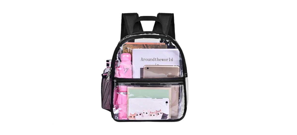 Kacctyen 3 Pcs Pink Clear Backpack Stadium Approved