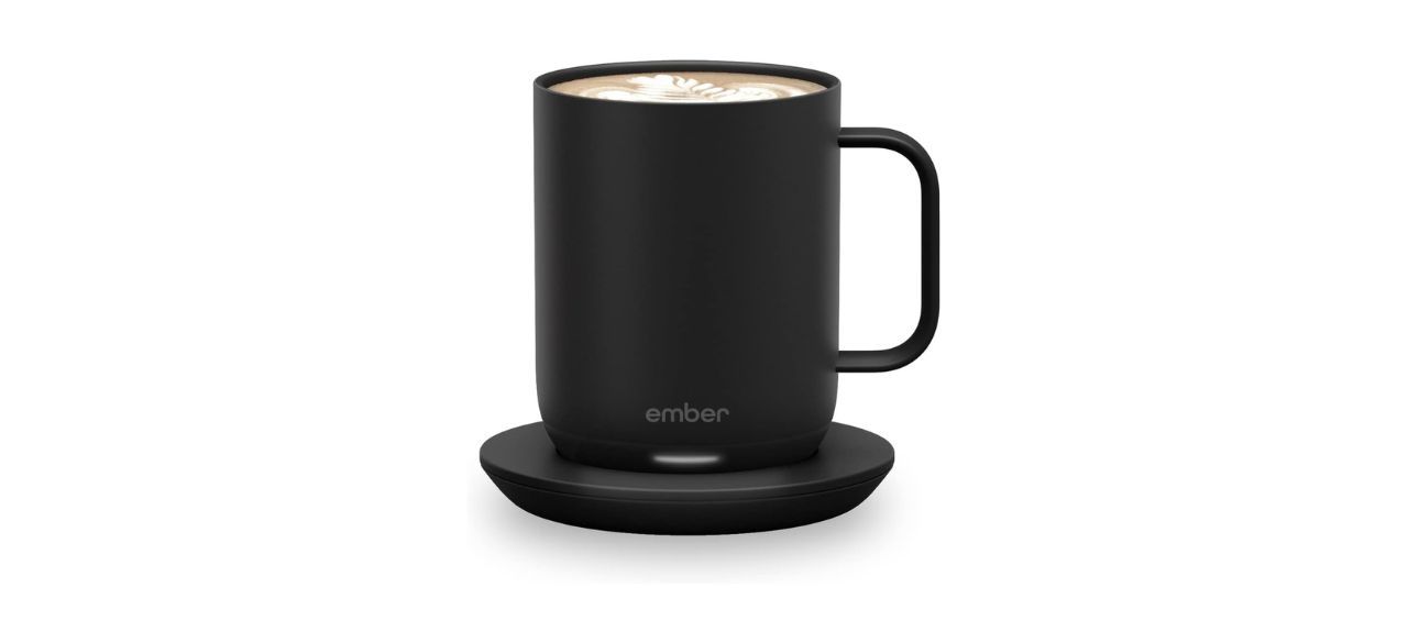 Smart mug and base charger in black