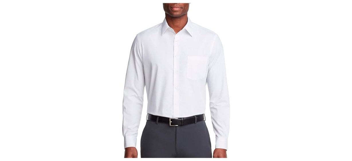 Van Heusen Men's Dress Shirt - Regular Fit, Poplin Solid