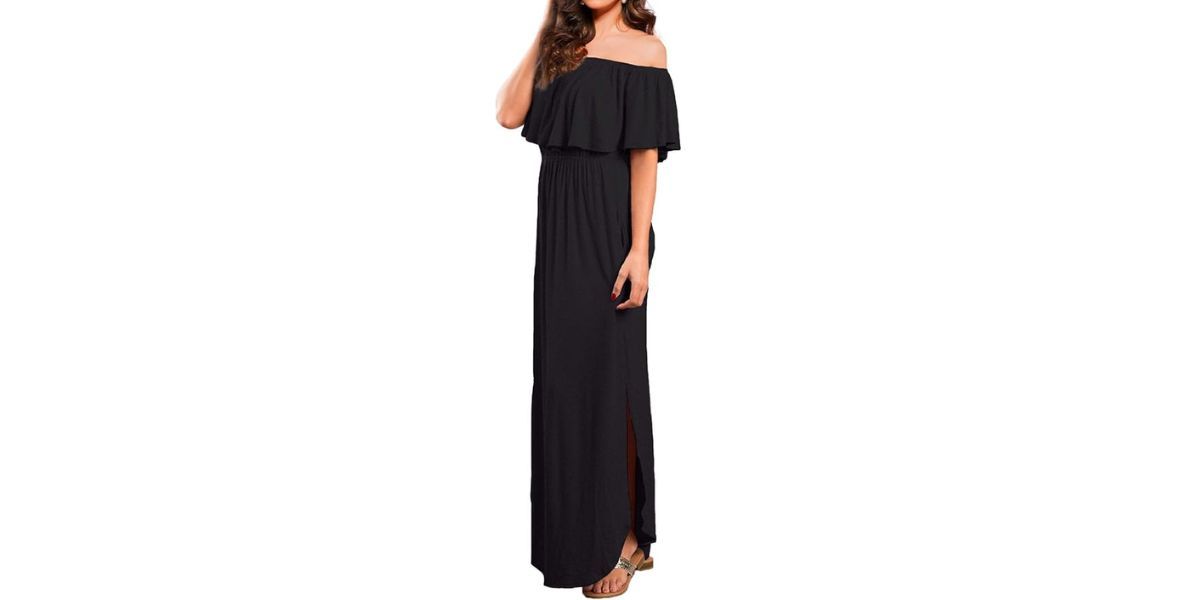 amazon off shoulder maxi dress Amazon Off-shoulder Printing Long Dress New Arrival European American  Foreign Trade Spring Summer Season Women Fashion
