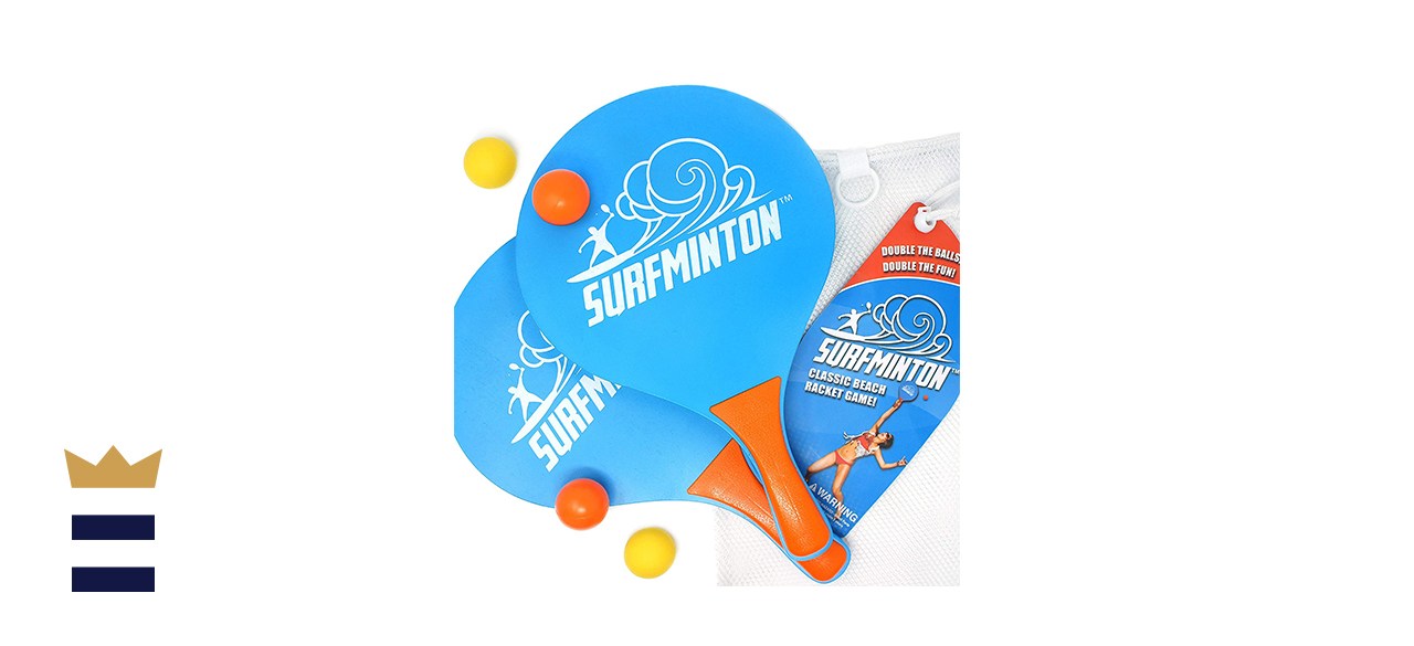 VIAHART Surfminton Classic Beach Tennis Paddle Game Set