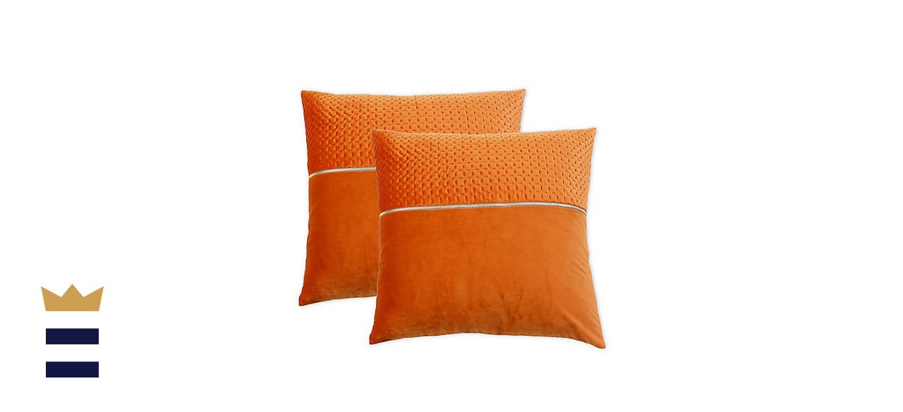 Vincenzo 20-Inch Square Throw Pillows in Umber (Set of 2)