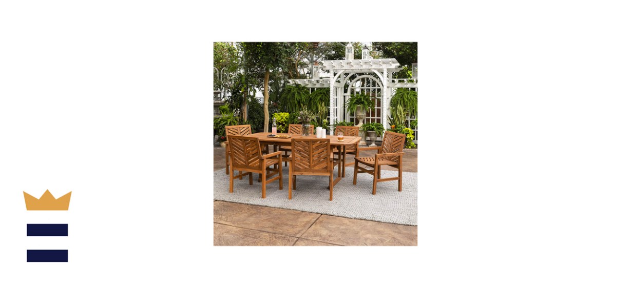 Walker Edison Outdoor Wood Dining Set