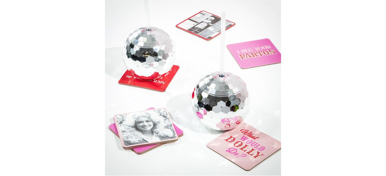 Dolly Parton Double Sided Multicolor Coasters