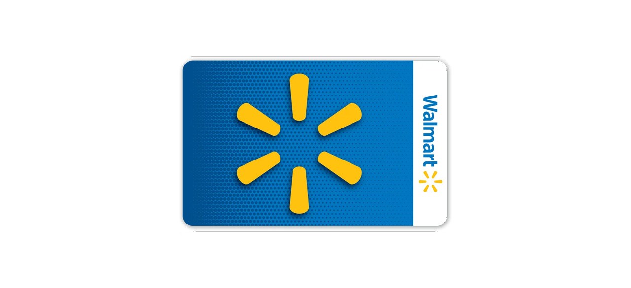 Walmart gift card on white background