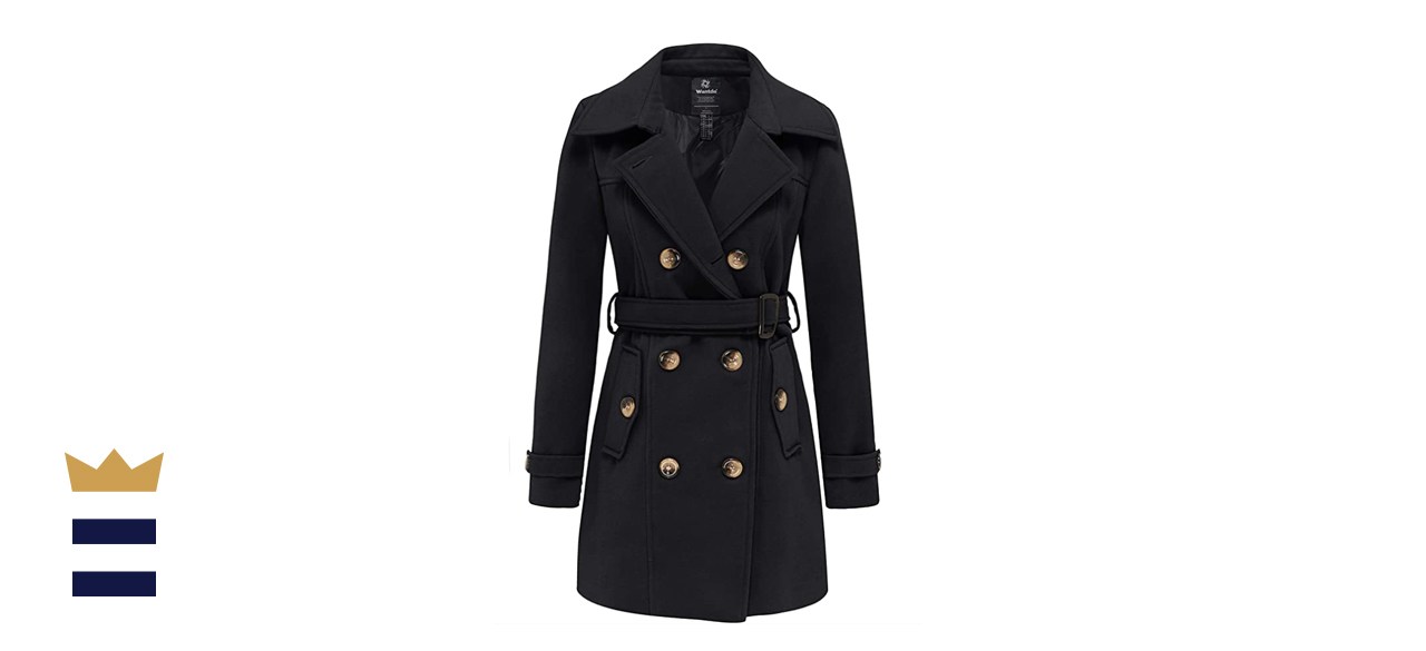Wantdo Women's Double Breasted Pea Coat 