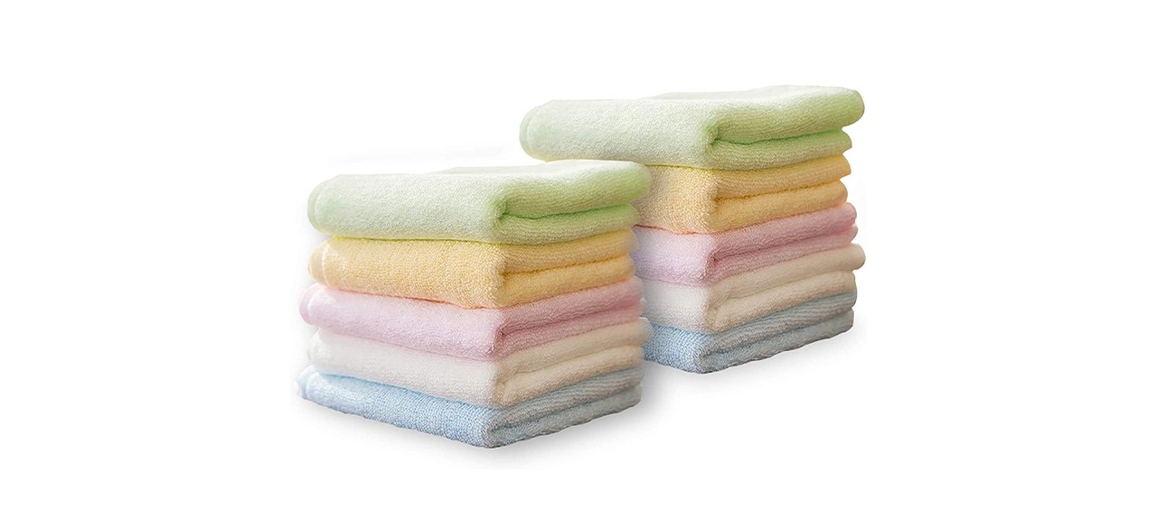 best Yoofoss Luxury Bamboo Washcloths Towel Set