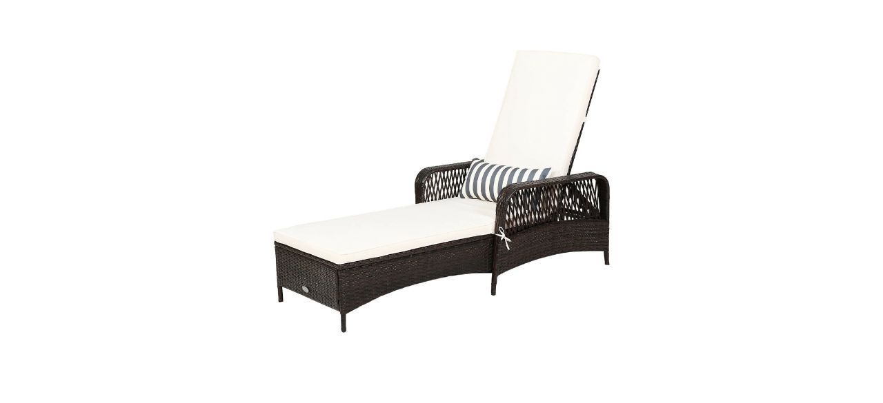 Costway Outdoor Chaise Lounge on white background