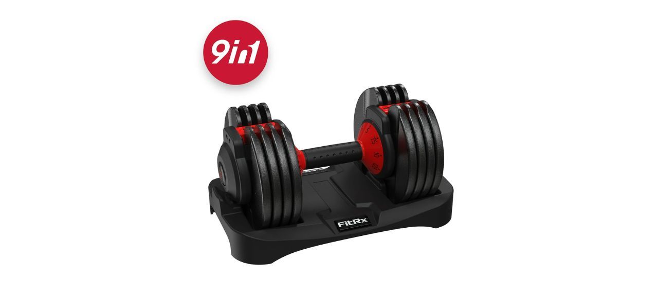 FitRx Fitness Dumbbells on white back