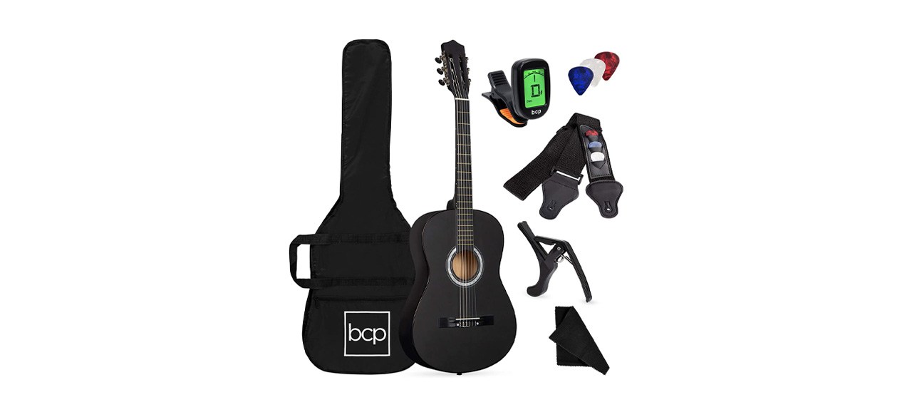 Best Choice Products Beginner All Wood Acoustic Guitar Starter Kit