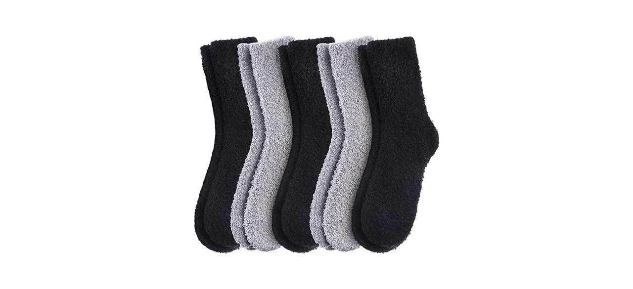 Color City Women's Fuzzy Slipper Socks