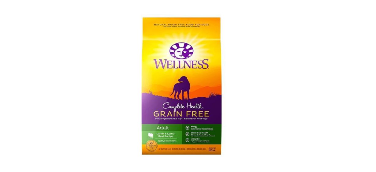 Wellness Complete Health Natural Grain Free Dry Dog Food, Lamb, 24-Pound Bag