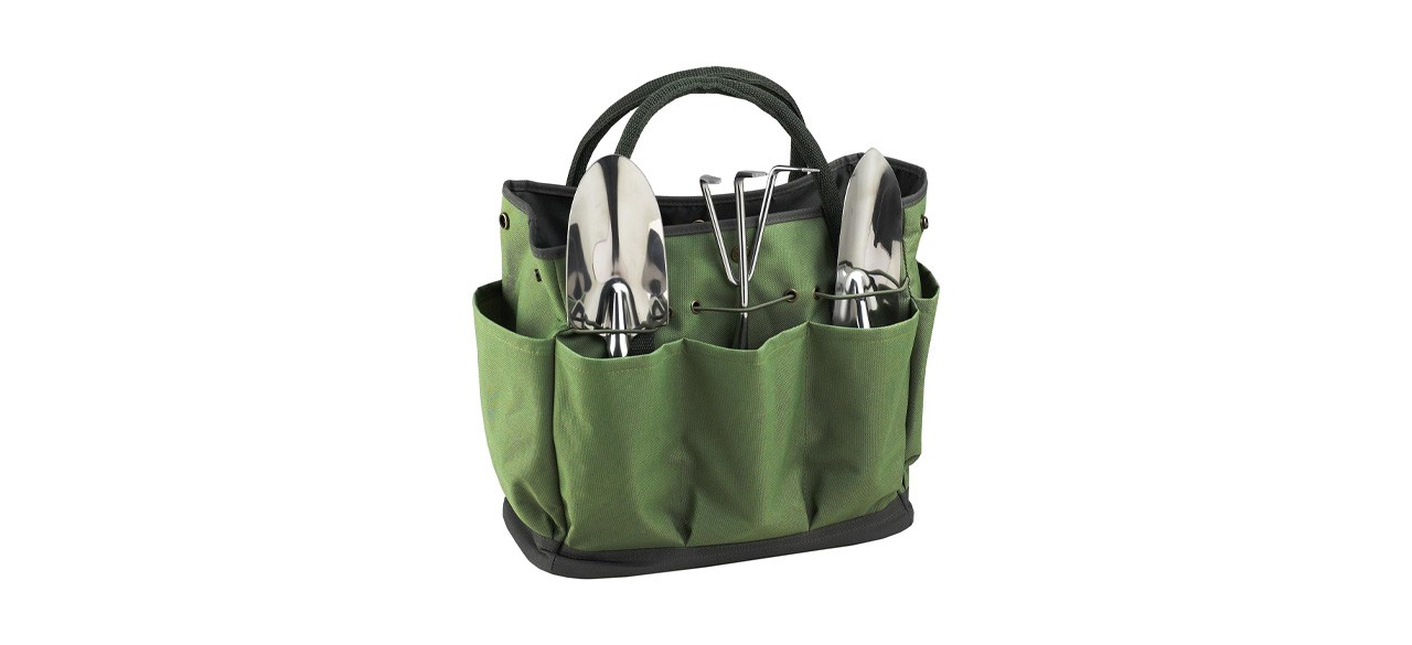 Picnic at Ascot Garden Tool Tote on white background