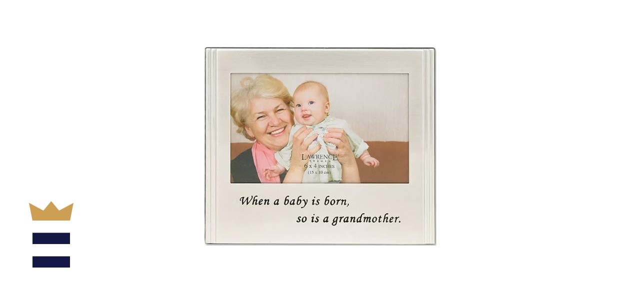 When a baby is born, so is a grandmother silver frame