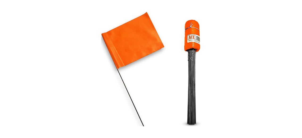 Ace Supply Fluorescent Orange Marking Flags