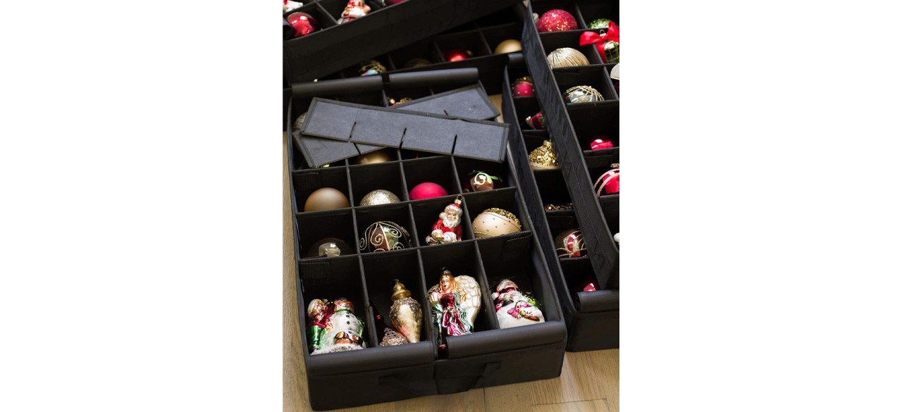  BALEINE Plastic Christmas Ornament Storage Box with