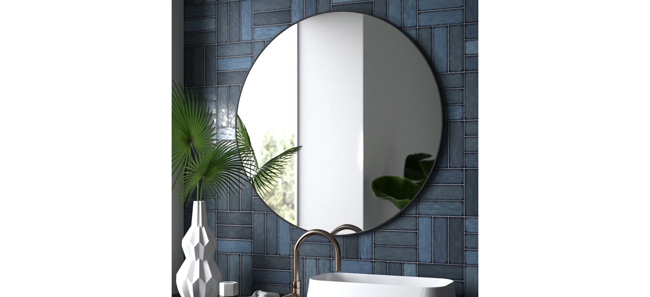 Willa Arlo Destefano Round Metal Mirror