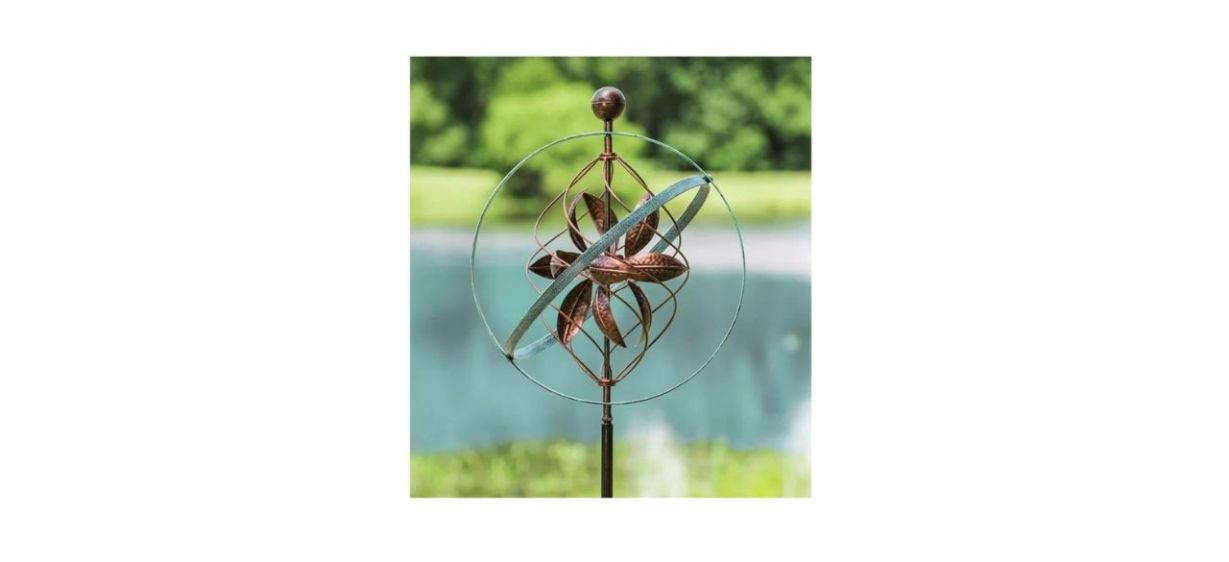 Wind and Weather Bronze and Patina Spiral Metal Rotator