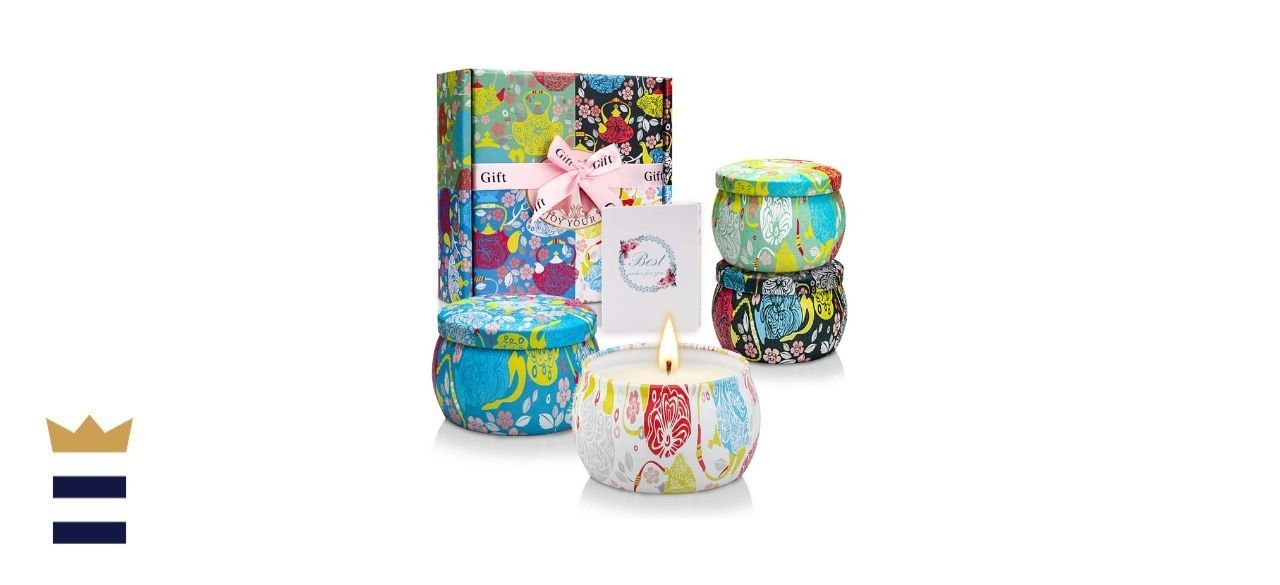 XVDZS 4-Pack Soy Candle Gift Set 