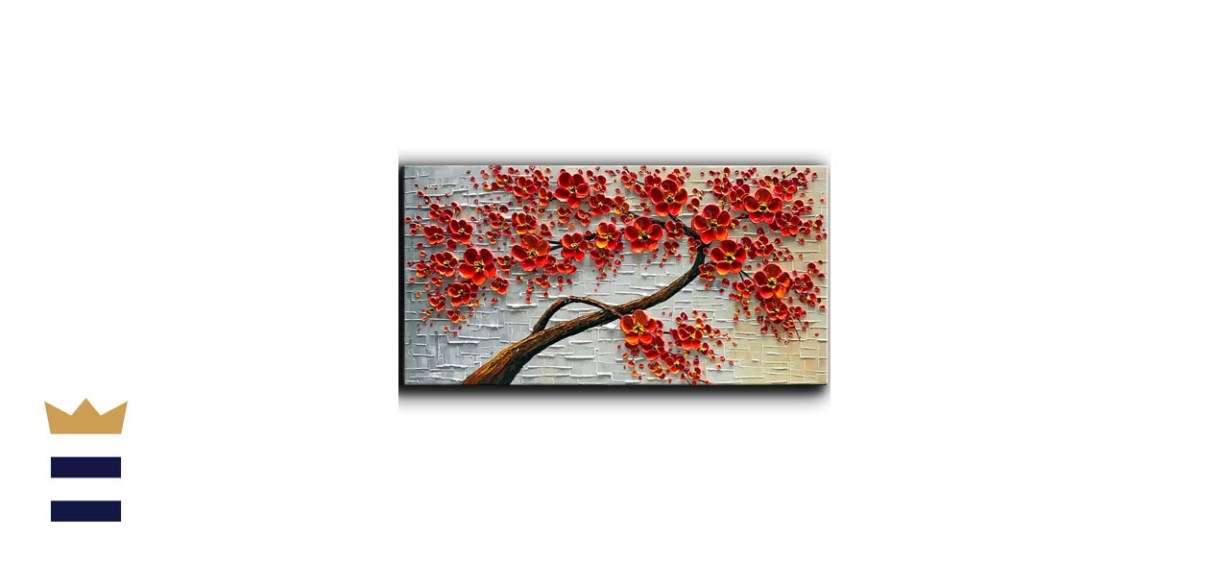 Yashen Art- Tree With Red 3D Flowers Oil Painting