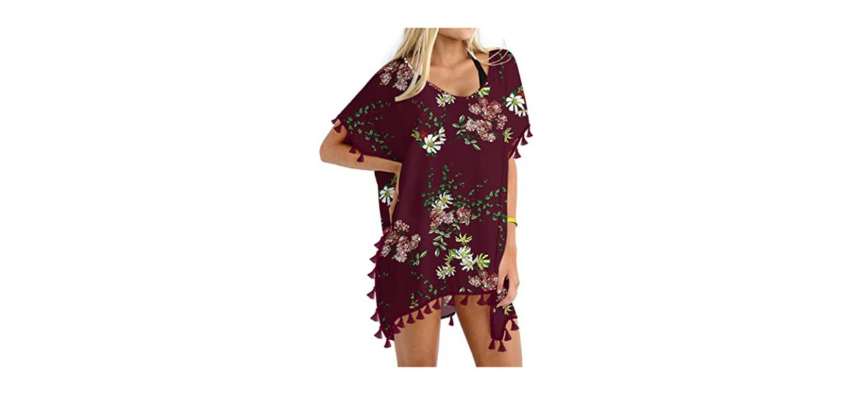 Yincro Chiffon Tassel Swimsuit Cover-Up